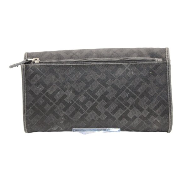 Tommy Hilfiger Black Tri-Fold Wallet With Zipper Pocket & Card Slots - Stylish & - Picture 2 of 7